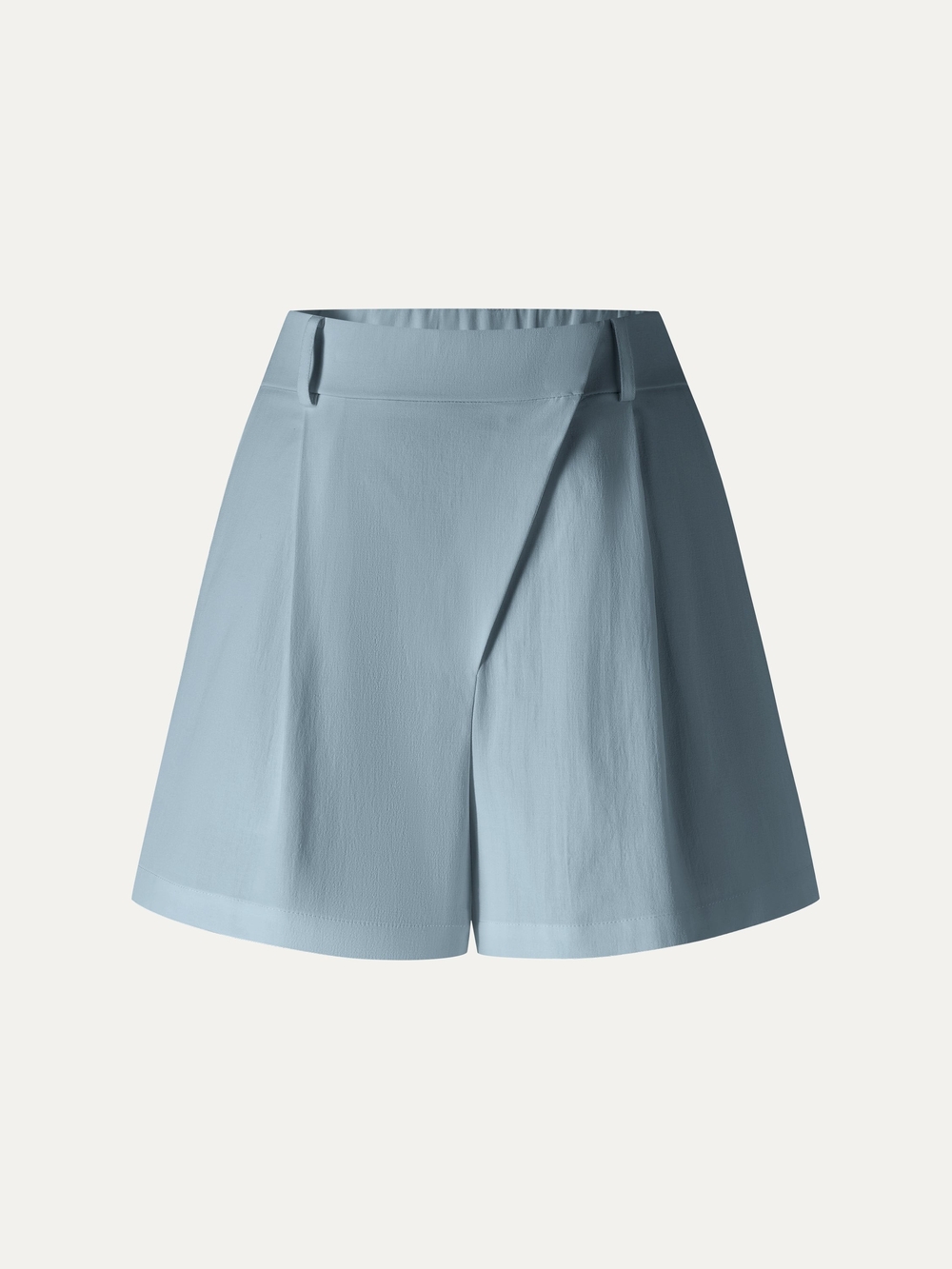 OGL Light Blue High-Waist Tailored Bermuda Shorts